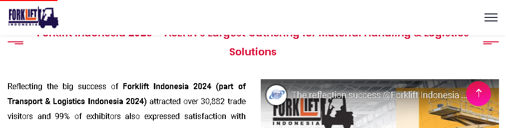 The Indonesia International Forklift,  Lifting Equipment, Parts and Services Exhibition