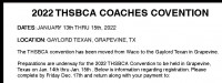 THSBCA Coaches-conventie