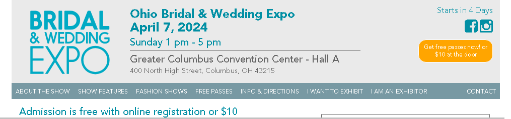 Ohio Bridal & Wedding Expo ցուցահանդես