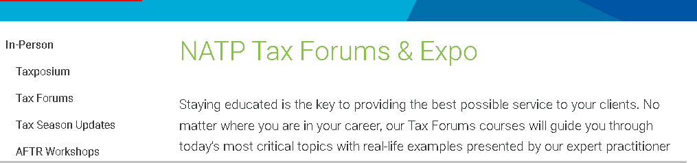 Fóruns e exposições fiscais