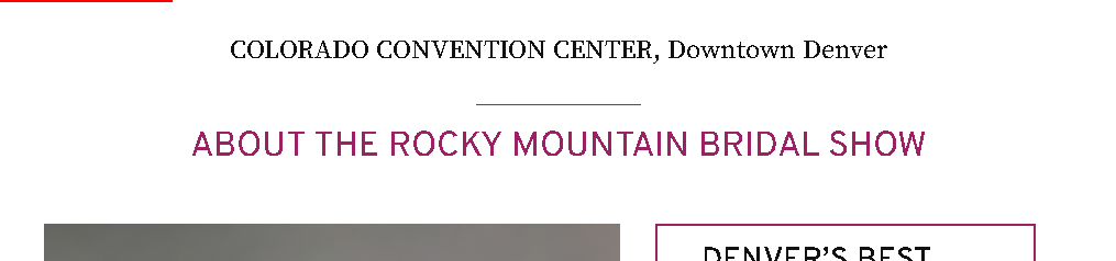 Rocky Mountain Menyasszonyi Show