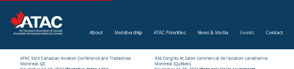 ATAC Canadian Aviation Conference και Tradeshow