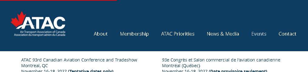 ATAC Canadian Aviation Conference and Tradeshow Montreal 2025