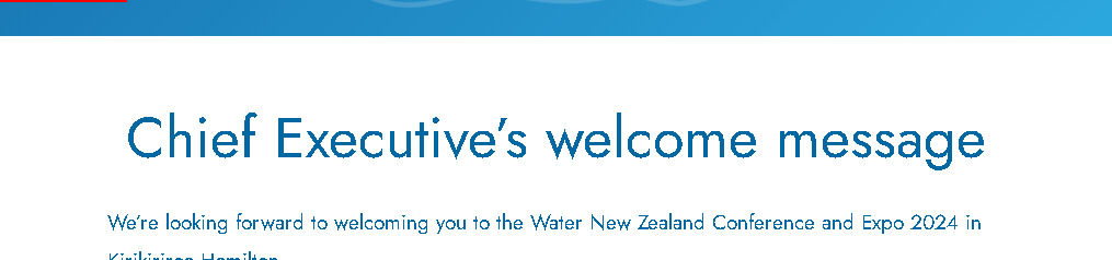 Conferencia y exposición sobre el agua en Nueva Zelanda