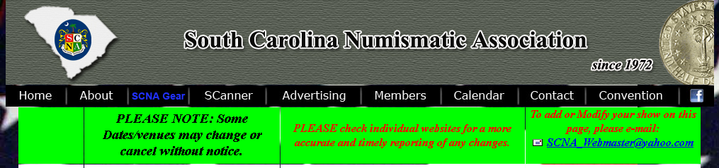 South Carolina Numismatic Association Convention & Show