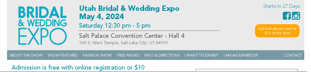 Svadobné a svadobné Expo v Utahu