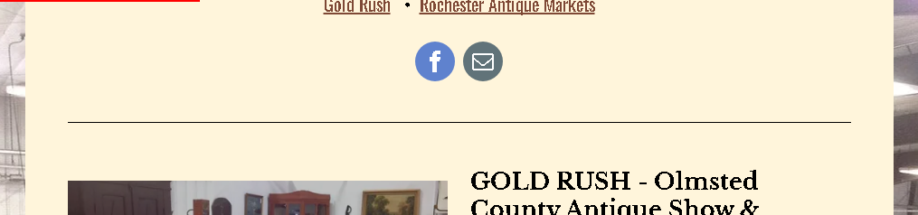 Feira e mercado de antiguidades do condado de Olmsted na corrida do ouro