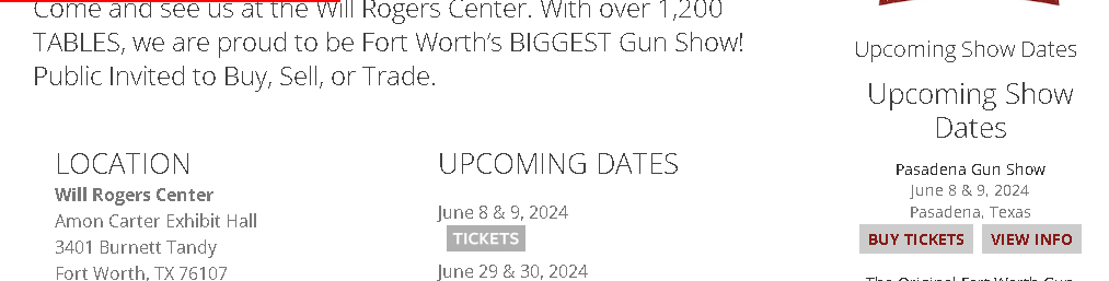 Původní Fort Worth Gun Show