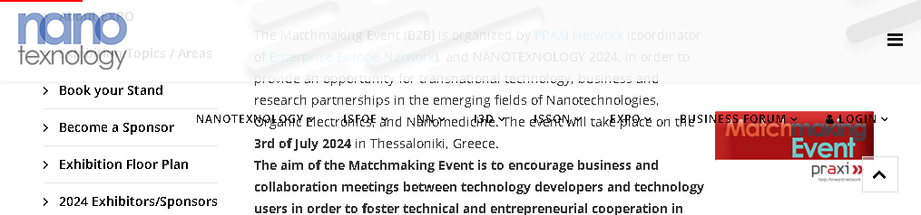 NANOTEXNOLOGY Matchmaking B2B Event