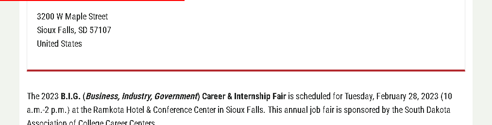 BIG Career & Internship Fair Sioux Falls 2025