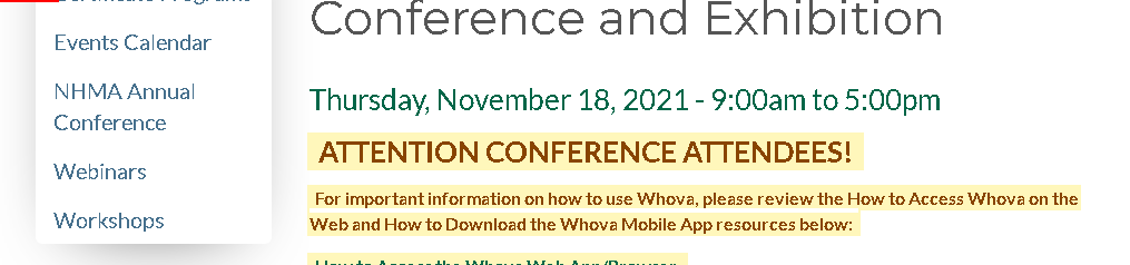 Conferencia y exposición anual de NHMA