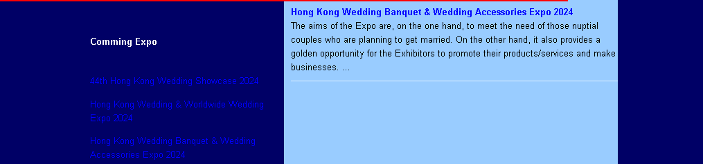 Hong Kong Wedding & International Wedding Expo