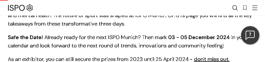 慕尼黑ISPO