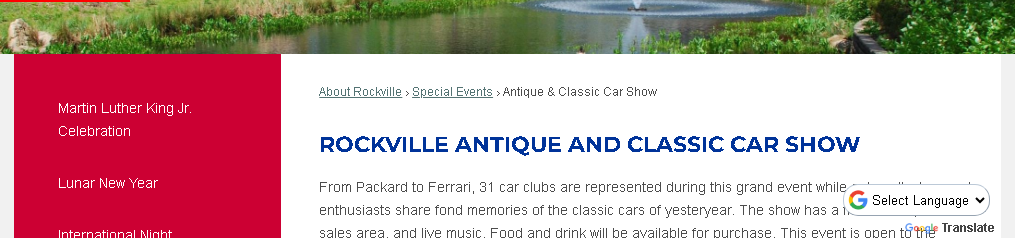 Rockville Antique And Classic Car Show