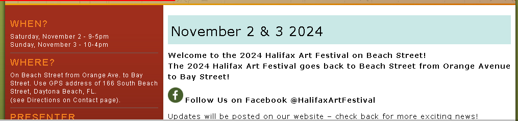 Halifax Art Festival Daytona Beach 2024