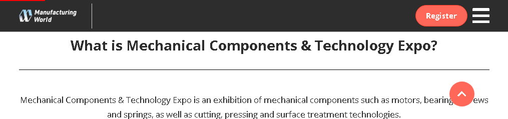 Mekaniske komponenter og materialteknologi Expo