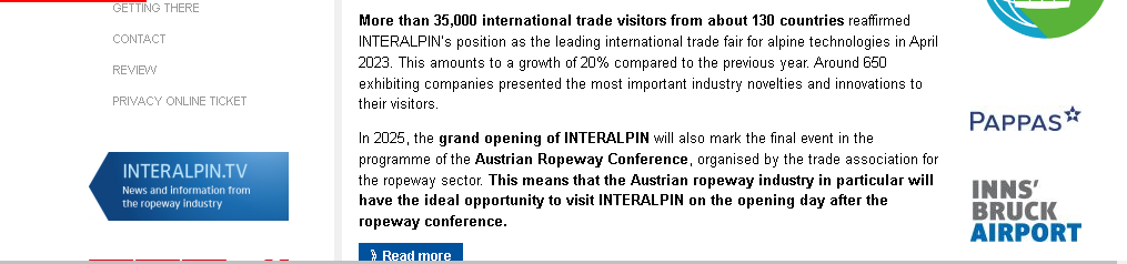 International Trade Fair for Alpine Technologies