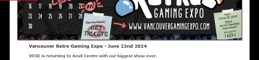 Exposición de juegos retro de Vancouver