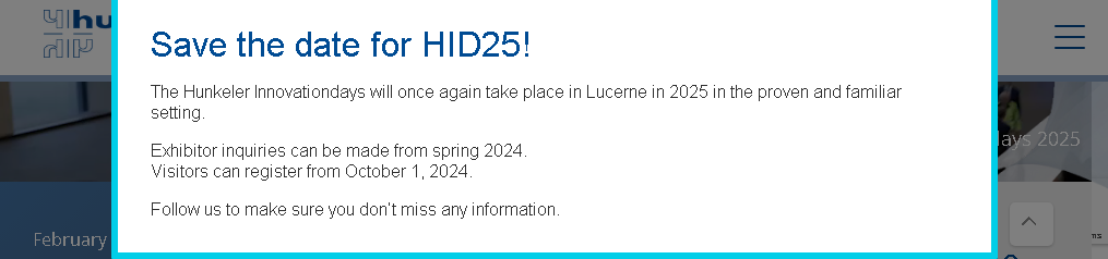 Hunkeler Innovationdays Lucerne 2025