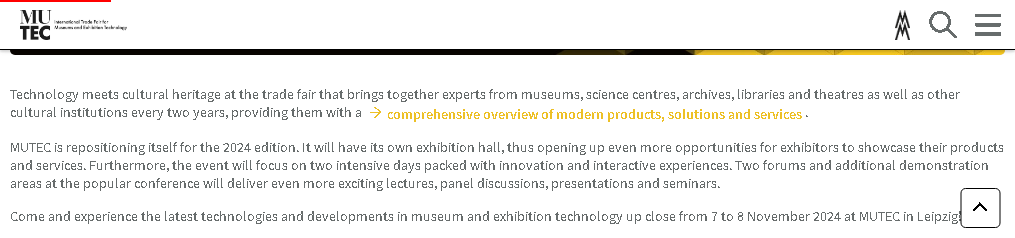 International Trade Fair for Museum and Exhibition Technology Leipzig 2024