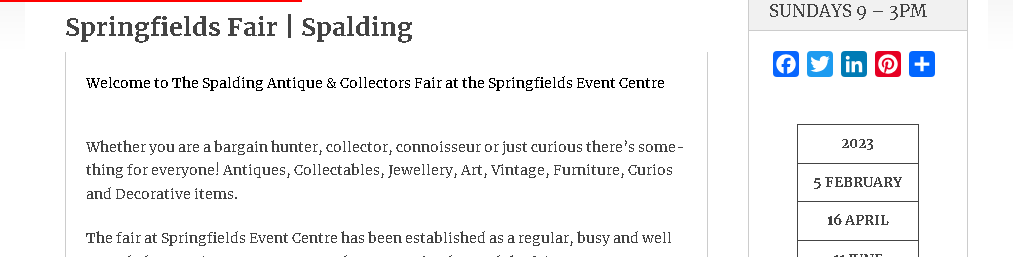 Spalding Antique & Collector Fair
