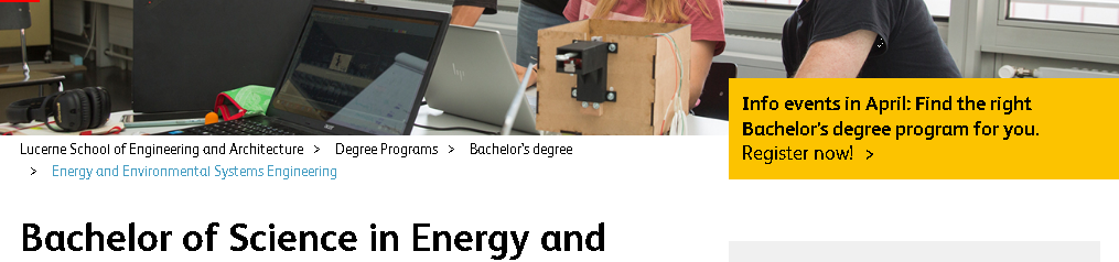 Sündmus: energeetika ja keskkonnasüsteemide inseneri bakalaureuseõpe