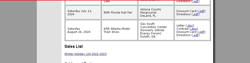 Florida Rail Fair Model Train & Railroad Artifact Show