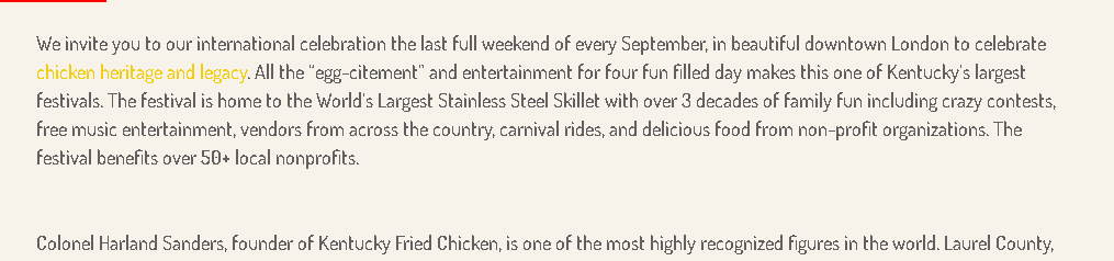 Annual World Chicken Festival