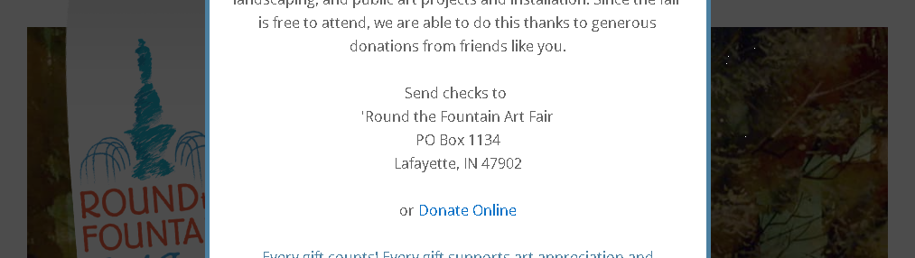 Round the Fountain Art Fair Lafayette 2024