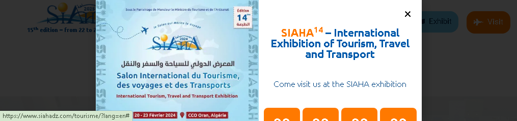SIAHA International Tourism, Travel And Transport Fair Oran 2025