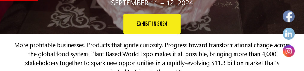 Conferenza ed Expo mondiale su base vegetale
