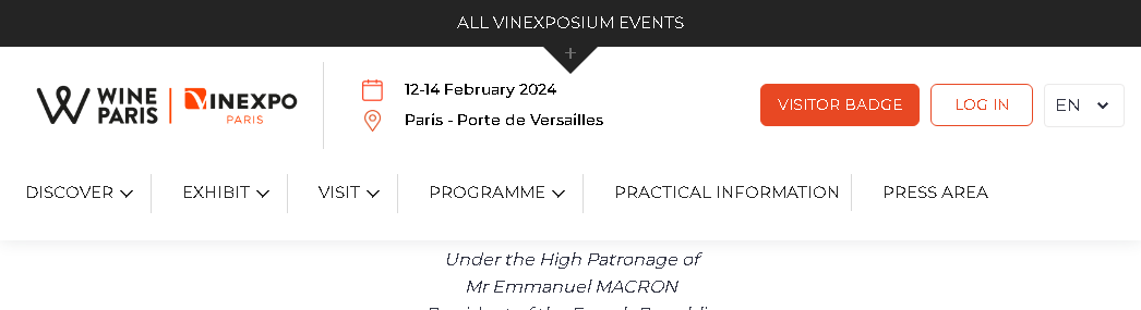 De internationale bijeenkomst van professionals op het gebied van wijn en gedistilleerde dranken in Parijs